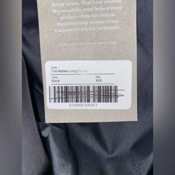 Everlane‎ The ReNew Puffer Long Hooded Oversize Coat Women XXS NEW Sustainable - Picture 6 of 7